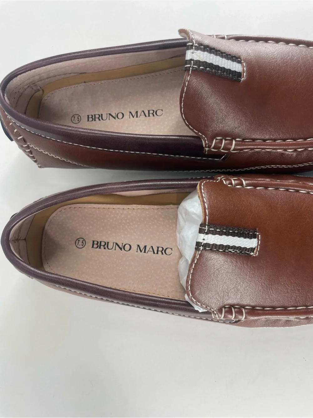 Bruno Marc Men's Driving Moccasins Penny Loafers Shoes, Brown 7.5 New With Box